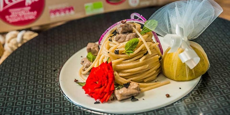 Vollkornreis-Spaghetti mit Thunfisch,Limette und Minze